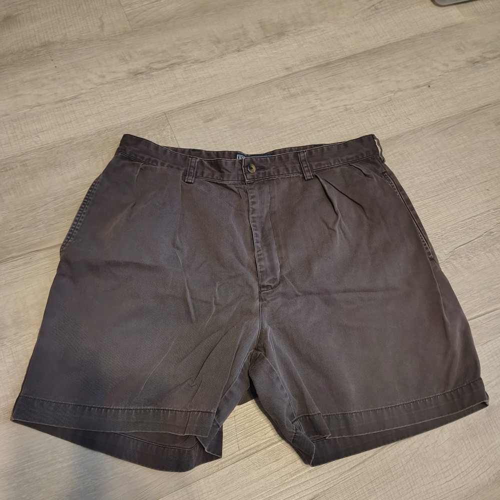 Polo Ralph Lauren Andrew Short Mens 34 Gray Pleated Classic Chino Cotton Shorts
